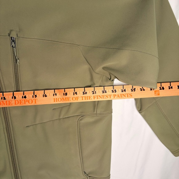 REI Men's Softshell Fleece Lined Jacket Full Zip Outdoor Khaki Large Activewear - Picture 9 of 13